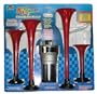 Wolo Model  420 Plastic Four Trumpet Musical Air Horn Kit , Plays Wedding March Song - 12 Volt