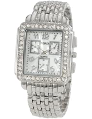 XOXO Womens XO5313  Silver-tone Bracelet With Rhinestones Accent Watch
