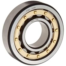 FAG Cylindrical Roller Bearing, Single Row, Semi-Locating, Reinforced Roller Set, Separable, Brass Cage, C3 Clearance, Metric
