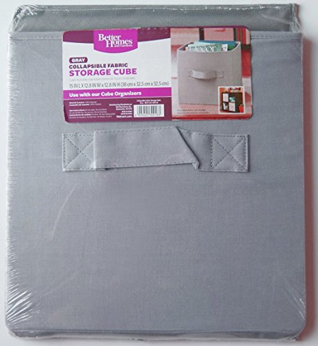 Better Homes and Gardens Collapsible Fabric Storage Cube - Gray