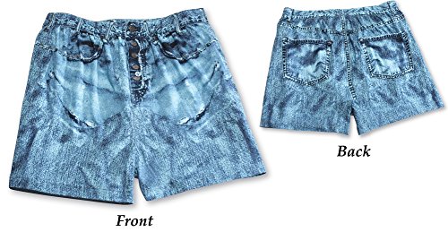 Collections Etc Men's Faux Denim Cotton Boxer Shorts
