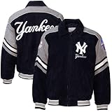 New York Yankees Navy Blue Pig Split Suede Jacket