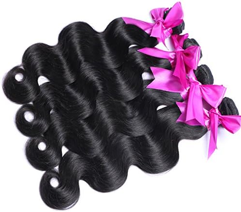 Ms Mary Hair 100% Virgin Brazilian Hair 4 bundles virgin human Weave Extensions Mixed Lengths 20 22 24 24 Natural Black ,Body Wave