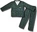 Calvin Klein Green/Navy Plaid Flannel Coat Style Pajamas for Children