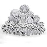 Shef Sugarcraft Plunger Cutters Cake Decorating Set Flowers, Butterflies, Hearts- 30 Pieces
