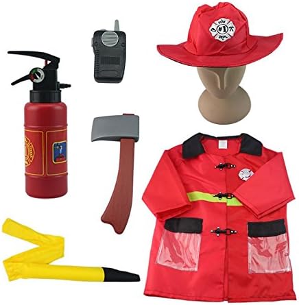 Firefighter Costume Fire Chief Role Play Costume Set