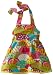 Jelly The Pug Baby-Girls Infant Happy Ruffle Halter Dress, Blue/Pink/Yellow, 12 Months
