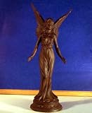 Majestic Angel Statue Cast Iron Rust Finish
