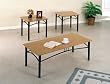Black And Natural 3Pc Ocassional Table Set By Crown Mark Furniture