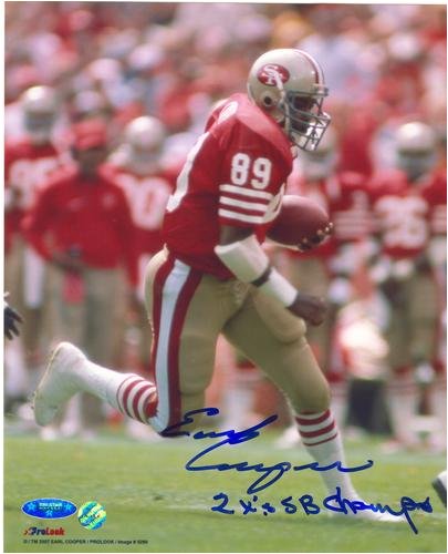 Buy Autographed Earl Cooper San Francisco 49ers 8x10 Photo Inscribed 2X SB Champs by Autographed Photo