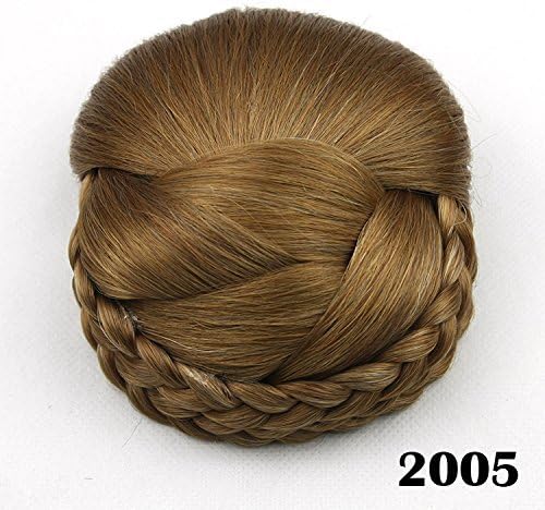 New Arrival Braided Clip in Hair Bun, Chignon Hairpiece, Donut Roller Bun Hairpiece, 1pc (2005)