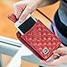 RFID Wallet Wristlet with Front Pocket in Leather - RFID Blocking Wallets for Women (Red)