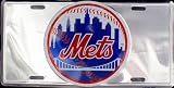 NY Mets Chrome License Plate