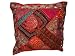 Vintage India Sari Patchwork Candy Apple Red Beaded Floor Pillows Cover India 24"