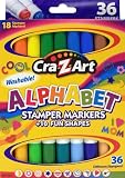 Cra-Z-art Double-Ended Stamper Markers, Alphabet and Shapes, 18-Count (10030-24)