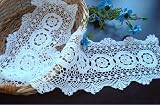 Vintage Hand Crochet Lace White Table doily 8"x8"