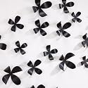 Umbra Wallflower, Floral Wall Art, Designed by Marion Lanktree, Set of 25, Black