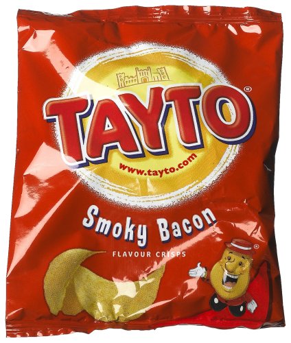 Tayto Smokey Bacon Crisps, 1.23-Ounce Packages (Pack of 48) by Bacon
