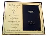 Happy 40th Ruby Wedding Anniversary Photo Frame Gift