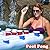 GoPong Pool Party Barge Floating Beer Pong Table with Cooler, White, 6-Feet