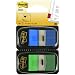 Post-it Index 2 Spender, grün und blau, 25,4 x 43,2 mm, 50 Haftstreifen/Spender