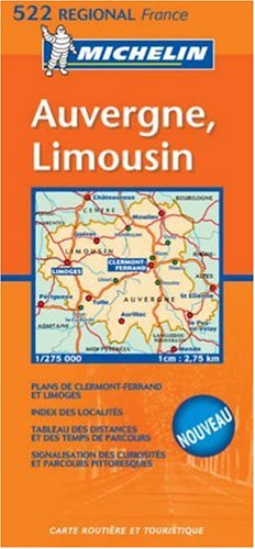 City Travel Guides Discounted   : Auvergne Limousin (Michelin Regional Maps)