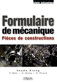 Formulaire de m�canique : Pi�ces de constructions