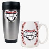 Washington Nationals Stainless Steel Travel Tumbler and Gameball Ceramic Mug Set