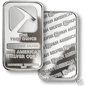 PAN AMERICAN .999 Pure Silver: 1 Troy Ounce Bullion Bar NWT Mint