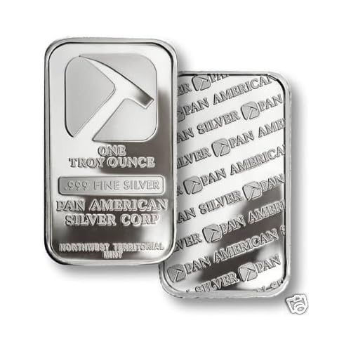 PAN AMERICAN .999 Pure Silver: 1 Troy Ounce Bullion Bar NWT Mint PAN AMERICAN .999 Pure Silver: 1 Troy Ounce Bullion Bar NWT Mint