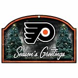 NHL Philadelphia Flyers 11-by-17 inch Season's Greetings Wood Sign