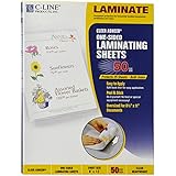 C-Line Heavyweight Cleer Adheer Laminating Film Sheets, Clear, 9 x 12 Inches, 50 per Box (65001)