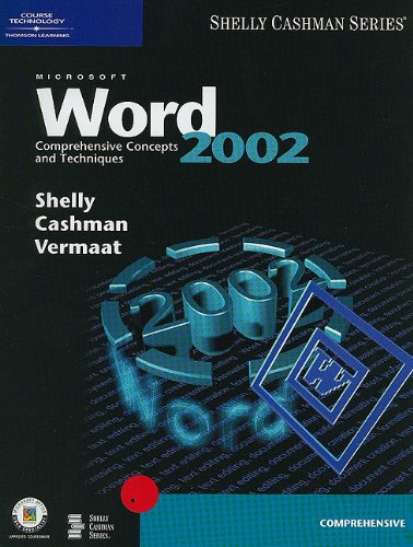 microsoft word 2002 comprehensive concepts and techniques shelly cashman