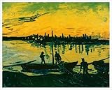 IMAGE OF Unloading Coal Barges at Arles, France, 1888 Art Print Poster by Vincent Van Gogh