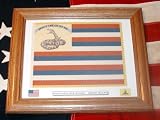 Framed Revolutionary War Flag...Rhode Island Militia