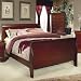 Queen Size Sleigh Bed Louis Philippe Style in Cherry Finish