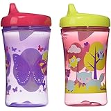 Gerber Graduates Advance Developmental Hard Spout Sippy Cup in Assorted Colors-2 Pack, 10-Ounce (Theme May Vary)