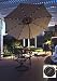Solar Powered 9' Tan Patio Umbrella with Tilt 32 Super Bright LED Lights
