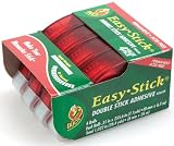 Duck Brand Easy-Stick Double Stick Adhesive Roller, 0.31-Inch x 255.6-Inches, 4-Pack of Rollers (280307)
