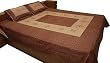 Bedsheet Pillow Cases Flat-Sheet Queen Size Cotton Fabric Embroidery Patchwork India (bshtp116)