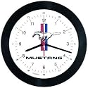 New! Ford Mustang Wall Clock 10" Black