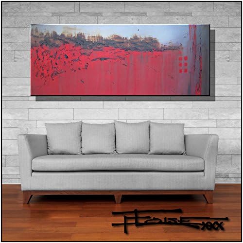 Limited Edition Giclee, Hand textured and embellished, Abstract Painting Modern Fine Art 60x24x1.5 inch by ELOISExxx