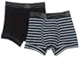 Levi's  Men's 2 Pack Knit Trunk,Black And Black Stripe,X-Large