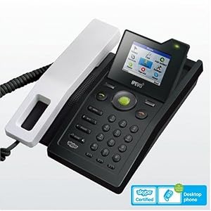 Ipevo SOLO Skype Desktop Phone (with LCD Display) - Skype Certified USB VOIP Internet IP Phone