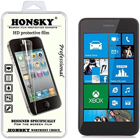 [3Pack!]Honsky - NOKIA Lumia 630/635/638 -[HD Clear] Military-Grade Screen Protector - Ultra Crystal Clear & Anti Bacterial & Anti Oil & Anti Scratch & Anti Bubble & Reduce Fingerprint & No Rainbow & Washable Screen PET Film with Lifetime Replacement Warranty - Retail Packaging 2014