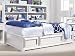 Elite Reflections Platform Bookcase Bed, TWIN, WHITE