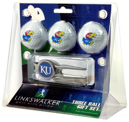 Kansas Jayhawks Ku Ncaa Kool Tool 3 Golf Ball Gift Packs