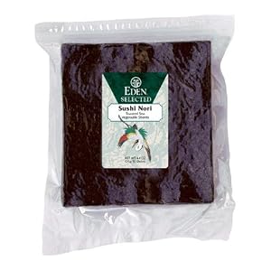 Eden Sushi Nori, Toasted Cultivated, 50 Count, 4.4-Ounce Package by Eden Organic