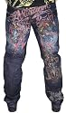 CHRISTIAN AUDIGIER Ed Hardy Mens Jeans Denim Pants Wing Skull Tattoo Straight Leg Logo 34" Inseam