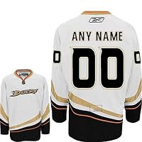ANYNAME #00 Anaheim Ducks Reebok EDGE Authentic Away NHL Hockey Jersey (NHLPA Certified Custom Sewn Authentic Twill)